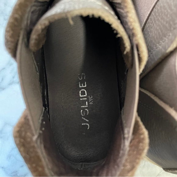 J/Slides 250133 Womens Holland High Top Platform Sneaker Taupe/Grey US 7.5 - Picture 5 of 8